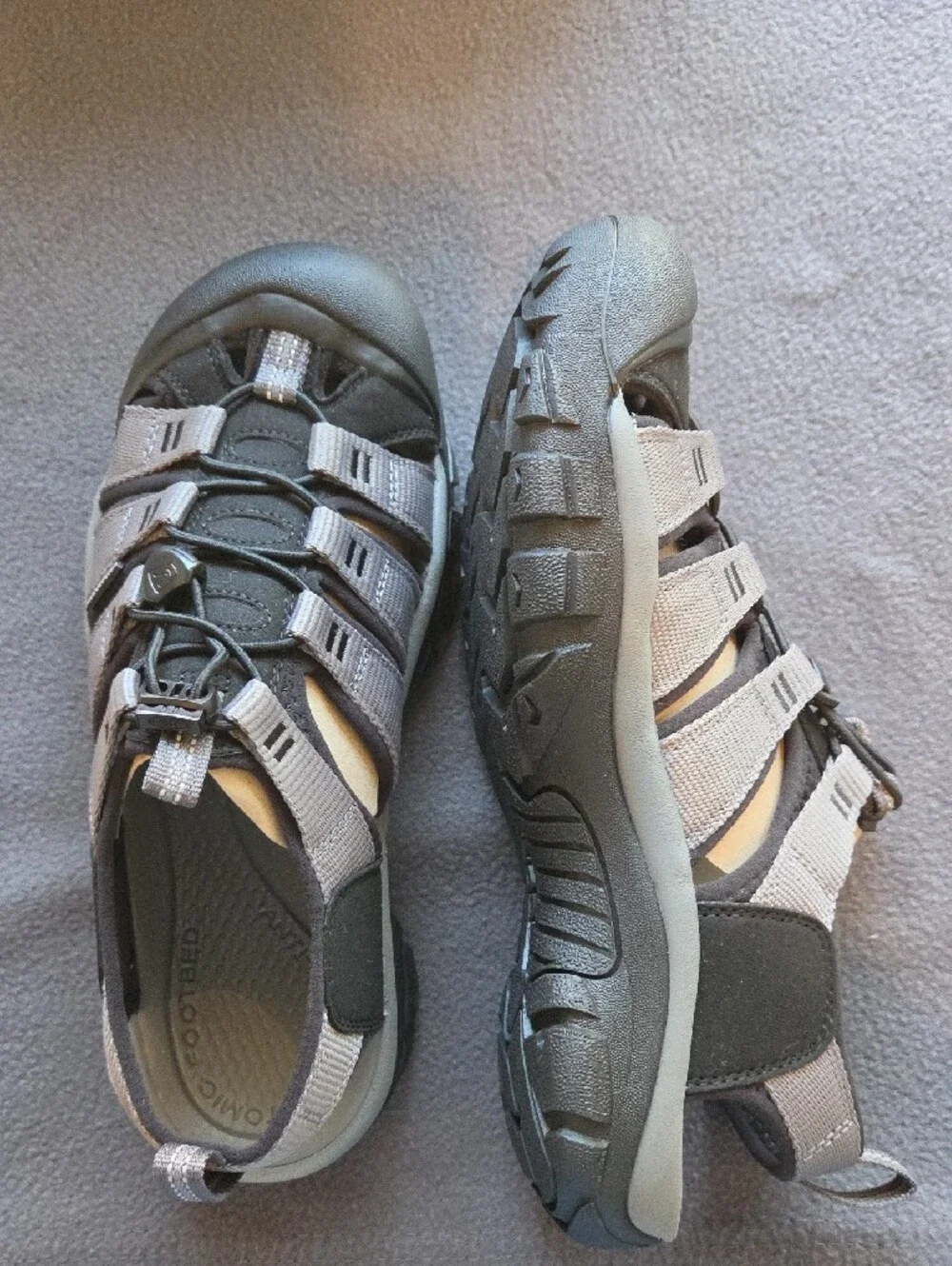 Keen Men's Gray and Black Closed-Toe Sandal Boat Shoes